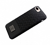 Santa Barbara Chevron iPhone 7 Plus / 8 Plus Deri Siyah Rubber Klf - Resim 1