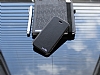 Shengo iPhone SE / 5 / 5S Tal Metal Kenarl nce Yan Kapakl Siyah Deri Klf - Resim: 4