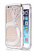 Shengo iPhone 6 Plus / 6S Plus Tekta Tal Metal Silver Klf - Resim 2