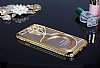 Shengo iPhone 7 / 8 Tekta Tal Metal Rose Gold Klf - Resim 2