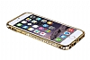Shengo iPhone 7 / 8 Tekta Tal Metal Rose Gold Klf - Resim 1