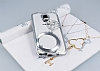 Shengo Samsung i9600 Galaxy S5 Tekta Tal Metal Silver Klf - Resim: 6