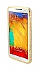 Shengo Samsung N9000 Galaxy Note 3 Tekta Tal Metal Gold Klf - Resim 3
