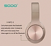 SODO MH5 Wireless Universal Silver Kulaklk - Resim 2