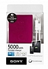 Sony 5000 mAh CP-F5 Powerbank Tanabilir Pembe Pil arj Cihaz - Resim: 3