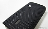 Sony Ericsson Xperia X8 Siyah Delikli Klf - Resim: 3