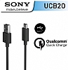 Sony UCB20 Orjinal USB Type-C Siyah Data Kablosu 1m - Resim: 1