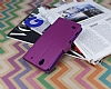 Sony Xperia C4 Czdanl Yan Kapakl Mor Deri Klf - Resim: 2