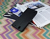 Sony Xperia C4 Czdanl Yan Kapakl Siyah Deri Klf - Resim 2