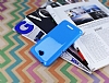 Sony Xperia E4 Mavi Silikon Klf - Resim 1