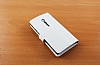 Sony Xperia ion LT28i Czdanl Standl Beyaz Deri Klf - Resim: 2