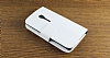 Sony Xperia Ion LT28i Standl Czdanl Beyaz Deri Klf - Resim: 2
