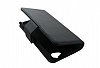 Sony Xperia L Standl Czdanl Siyah Deri Klf - Resim 2