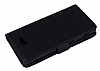 Sony Xperia M2 Czdanl Yan Kapakl Siyah Deri Klf - Resim 3