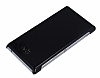 Sony Xperia M2 nce Yan Kapakl Siyah Deri Klf - Resim: 1