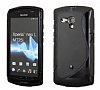Sony Xperia neo L Desenli Siyah Silikon Klf - Resim: 3