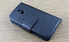 Sony Xperia P Czdanl Standl Siyah Deri Klf - Resim: 2