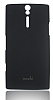 Sony Xperia S Sert Mat Siyah Rubber Klf