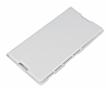 Sony Xperia T2 Ultra nce Yan Kapakl Beyaz Deri Klf - Resim: 2
