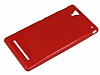 Sony Xperia T2 Ultra Krmz Silikon Klf - Resim: 3