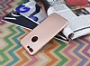 iPhone 7 Plus Mat Rose Gold Silikon Klf - Resim 1