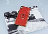 Sony Xperia XA Selfie Yzkl Simli Krmz Silikon Klf - Resim: 1