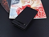 Sony Xperia XZ Premium Gizli Mknatsl Yan Kapakl Siyah Deri Klf - Resim 2