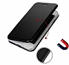 Sony Xperia XZ1 Curve Manyetik Kapakl Siyah Deri Klf - Resim 4