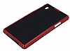 Sony Xperia Z1 ift Renkli Krmz Silikon Klf - Resim: 2