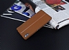 Sony Xperia Z2 Kadife Dokulu Kahverengi Silikon Klf - Resim 2