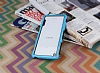 Sony Xperia Z3 Silikon Bumper ereve Mavi Klf - Resim: 1