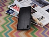 Sony Xperia Z3 Standl Czdanl Siyah Deri Klf - Resim: 1