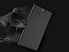 Sony XZ Premium Czdanl Yan Kapakl Dark Silver Deri Klf - Resim 6