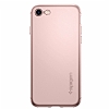 Spigen Air Fit 360 iPhone 7 / 8 Rose Gold Klf + 2x Tempered Glass Cam Koruyucu - Resim 3