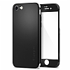 Spigen Air Fit 360 iPhone 7 / 8 Siyah Klf + 2x Tempered Glass Cam Koruyucu - Resim 1