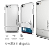 Spigen Flip Armor iPhone 7 / 8 Satin Silver Klf - Resim: 4
