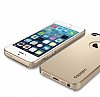 Spigen iPhone SE / 5 / 5S Ultra Thin Air A Gold Sert Mat Rubber Klf - Resim 1