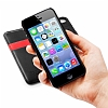 Spigen iPhone SE / 5 / 5S Wallet Kapakl Siyah Deri Klf - Resim 8