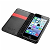 Spigen iPhone SE / 5 / 5S Wallet Kapakl Siyah Deri Klf - Resim: 9