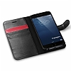 Spigen iPhone 6 / 6S Wallet Standl Kapakl Siyah Deri Klf - Resim 1