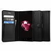 Spigen Valentinus iPhone 7 Plus / 8 Plus Czdanl Gerek Siyah Deri Klf - Resim: 1