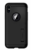 Spigen Slim Armor iPhone X / XS Siyah Ultra Koruma Klf - Resim 1