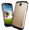 Spigen Slim Armor Samsung i9500 Galaxy S4 Gold Klf - Resim 3