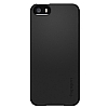 Spigen Thin Fit iPhone SE / 5 / 5S Siyah Rubber Klf - Resim 3