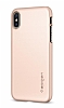 Spigen Thin Fit iPhone X / XS Gold Rubber Klf - Resim 3