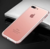 Sulada iPhone 7 Plus / 8 Plus Metal Bumper ereve Rose Gold Klf - Resim 8