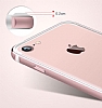 Sulada iPhone 7 / 8 Metal Bumper ereve Gold Klf - Resim: 2