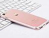 Sulada iPhone 7 / 8 Metal Bumper ereve Rose Gold Klf - Resim 8