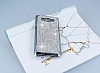 Eiroo Glows Samsung Galaxy Grand Prime Silver Tal Rubber Klf - Resim: 1