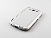 Tal Samsung Galaxy S3 / S3 Neo Silver Bumper ereve Klf - Resim 4